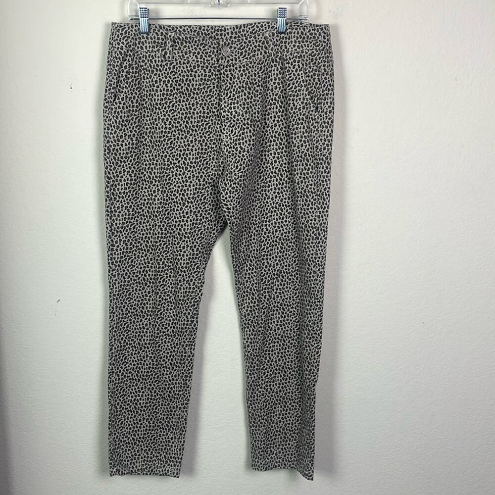 Soft Surroundings Sarianne Animal Print Classic Fit Pants Women's 12P
